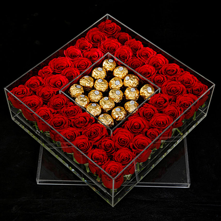 Ferrero Rocher and Red Roses Box