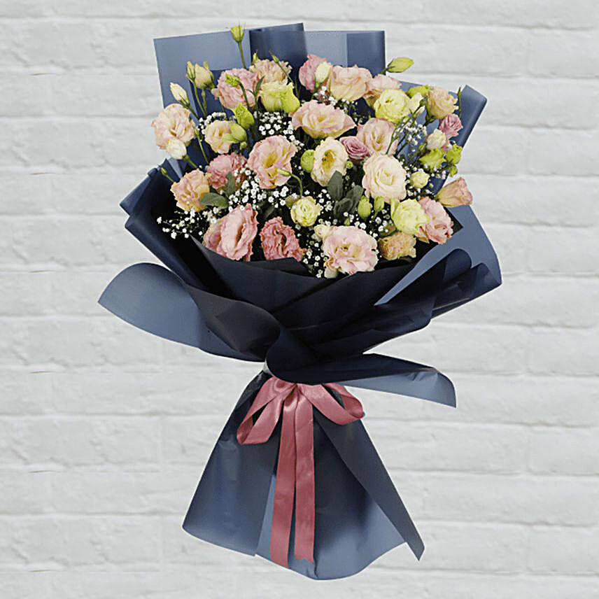 Lisianthus Bouquet:Birthday Flower Delivery in Qatar