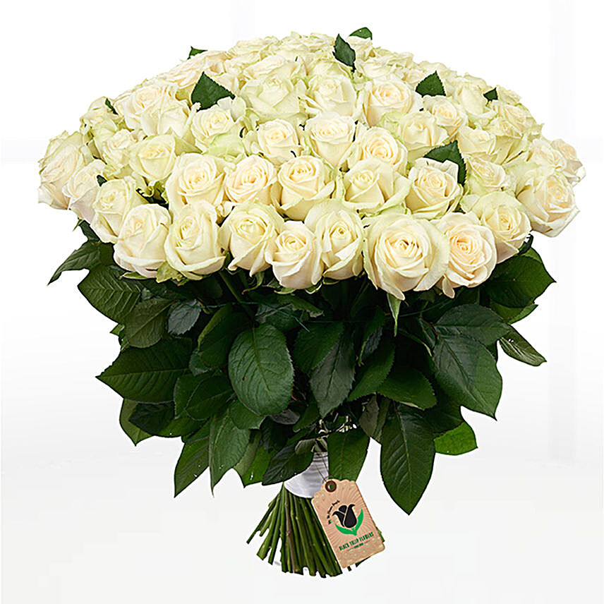 heavenly white rose bunch online
