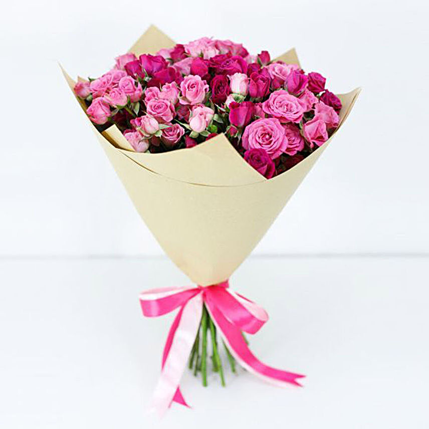 pink spray roses bouquet online
