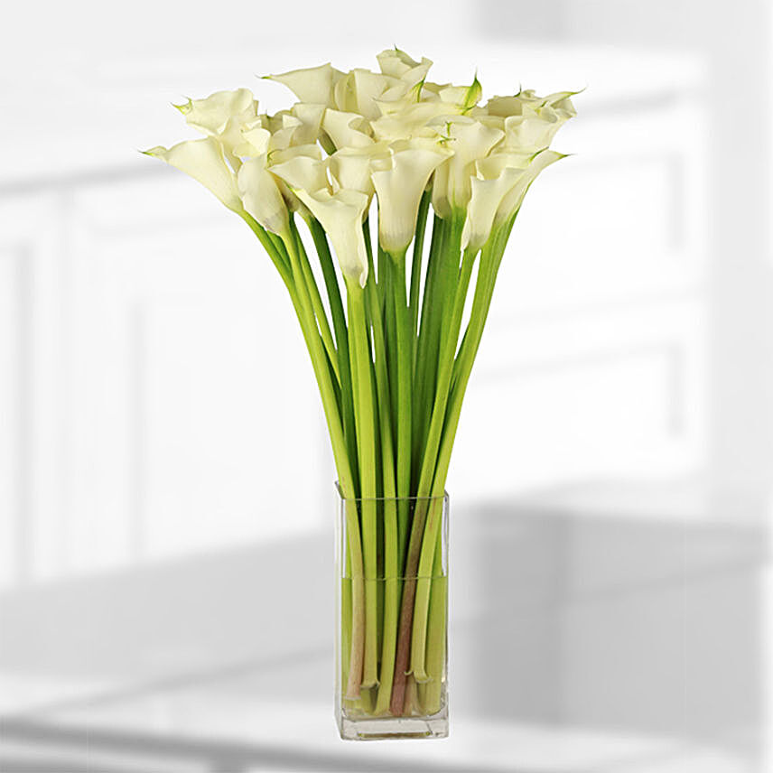 calla lilies vase online:Flower Arrangements in Qatar