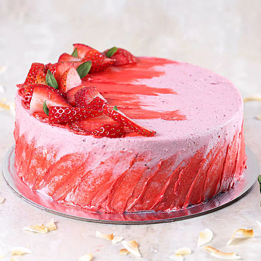 Strawberry Flavour Cake:Cake Delivery in Qatar