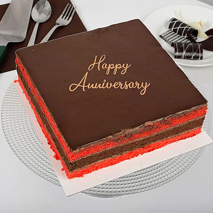 Raspberry Red Velvet Anniversary Cake