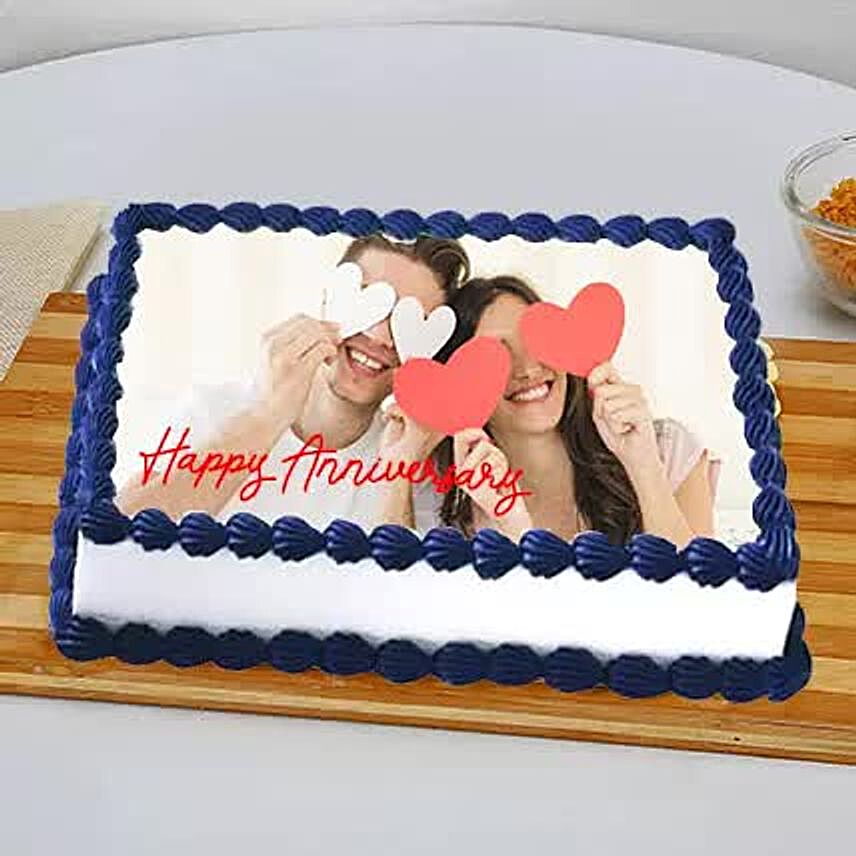 In Love Anniversary Photo Cake