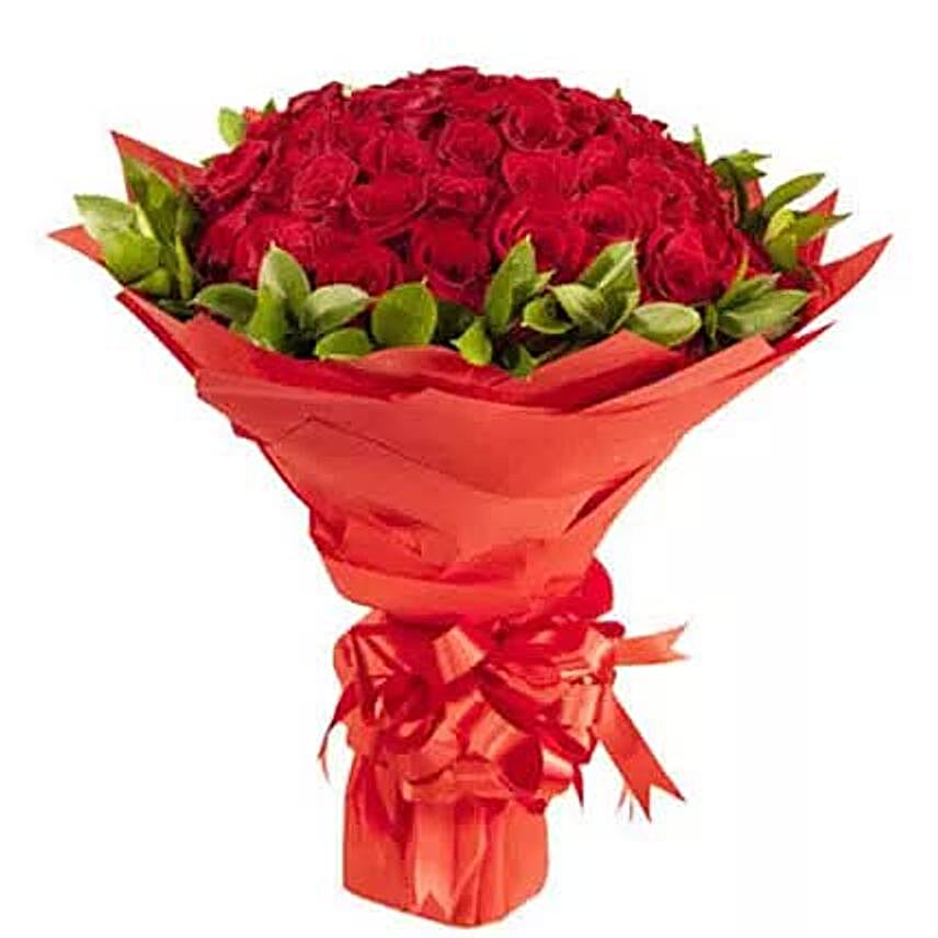 Sweet Fifty Bouquet:Valentines Day Rose Delivery in Qatar