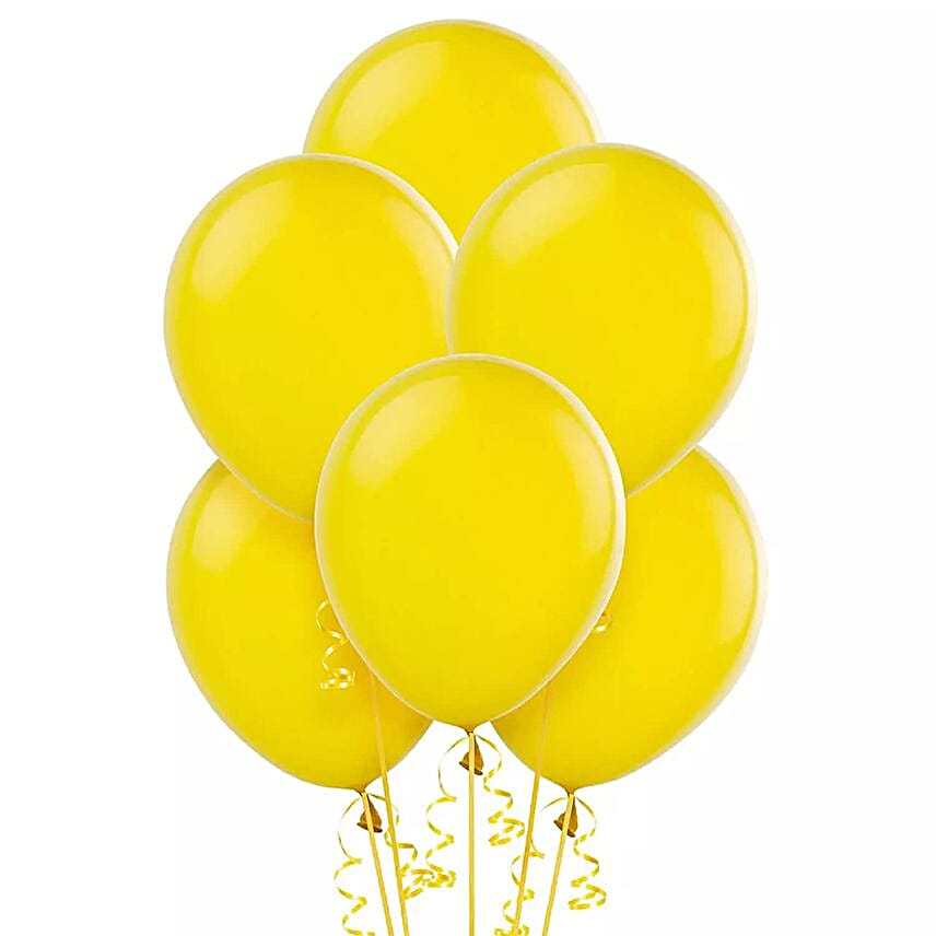 Yellow Helium Balloons