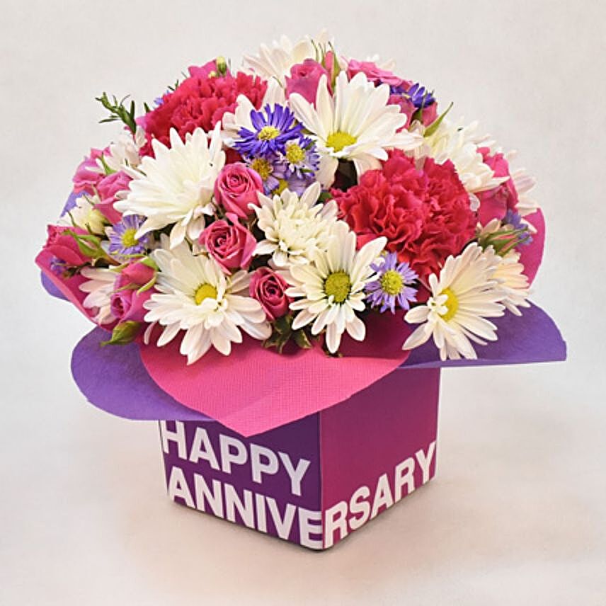 Anniversary Celebration Flowers:Mixed Flowers to Qatar