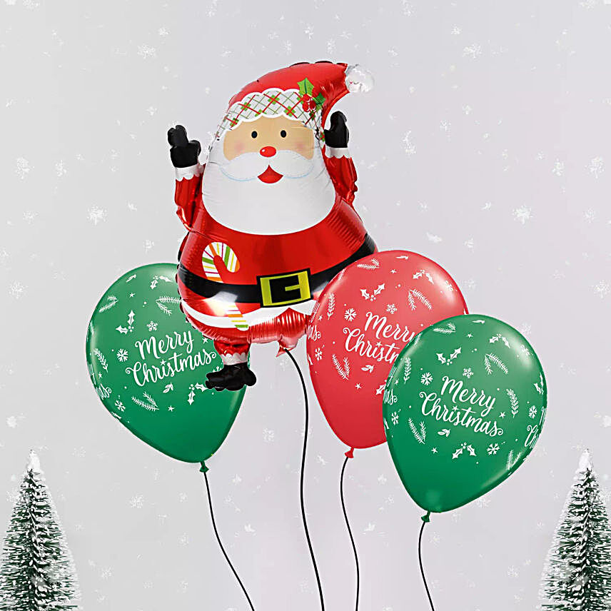 Santa and Merry Christmas Balloon Set:Christmas Gifts to Qatar