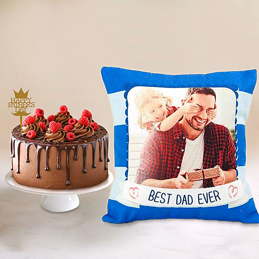 Happy Fathers Day Cake & Cushion Combo:combos