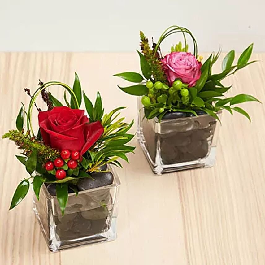 2 Flower Arrangements Set