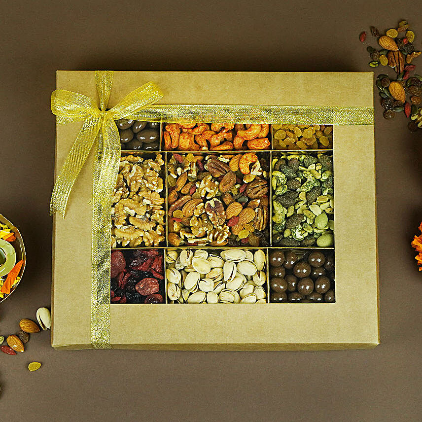 Premium Nuts N Berries Collection Box:Bhai Dooj Gifts to Qatar