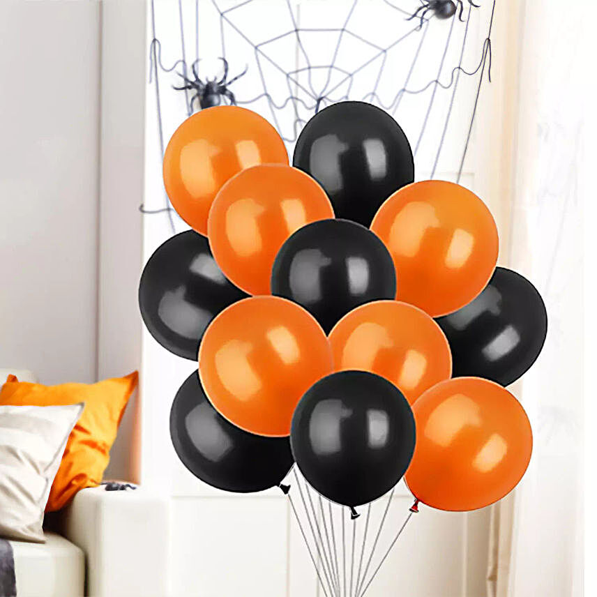 Orange and Black Latex Balloons:Balloons to Qatar