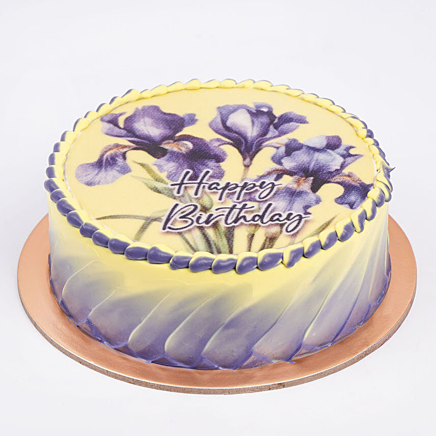 IRIS Flowers Birthday Chocolate Cake