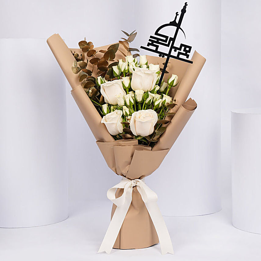 White Rose Bouquet for Eid