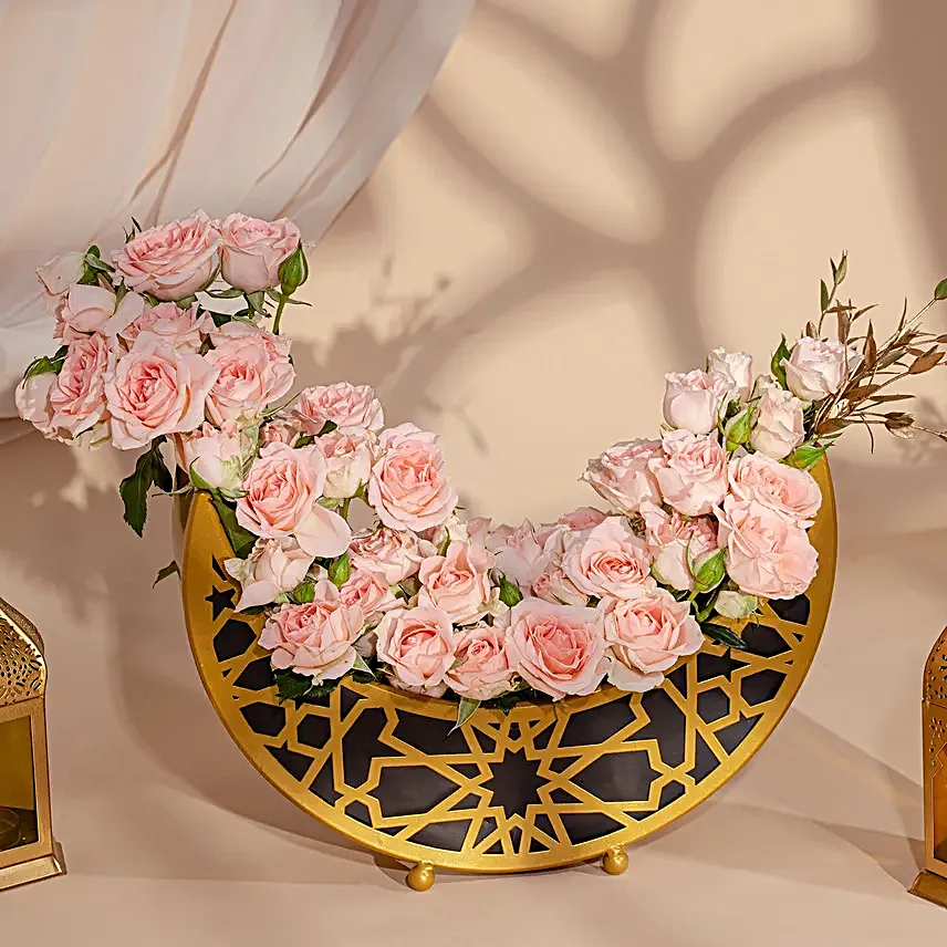 Eid Golden Glow Crescent