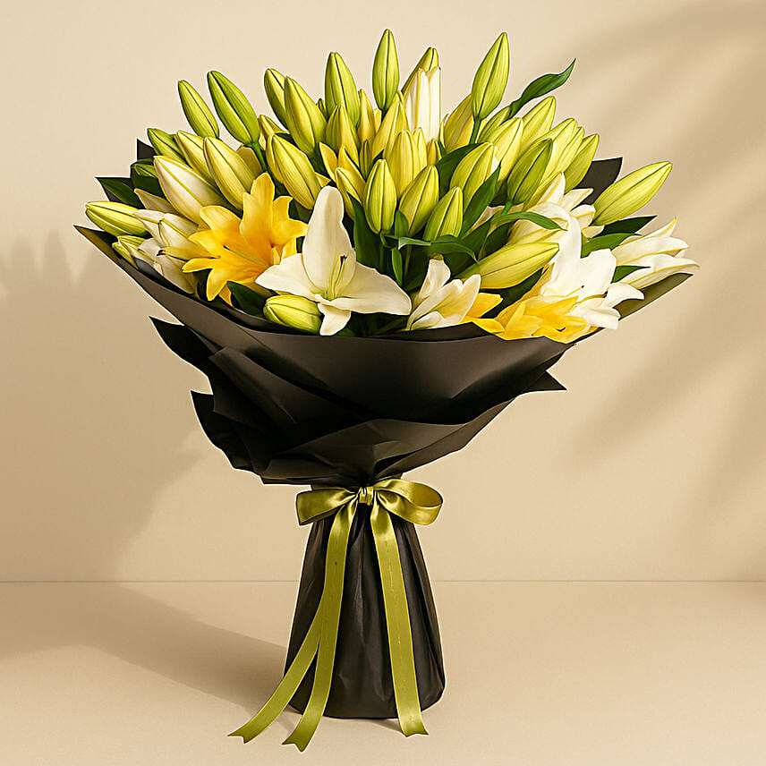 Yellow Lilies Large Bouquet