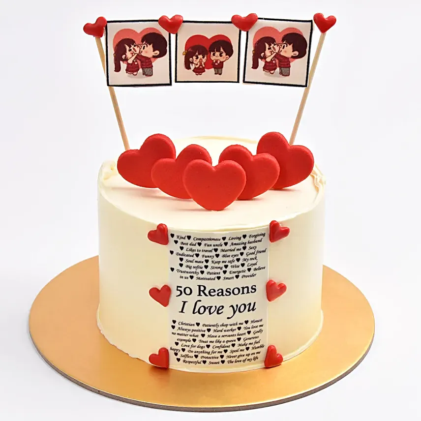 50 Reason To Love You Cake