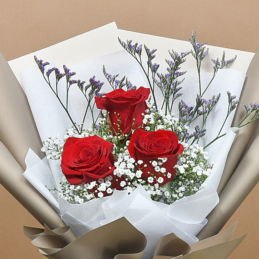 Blush Bouquet of Love with Chocolate Cake