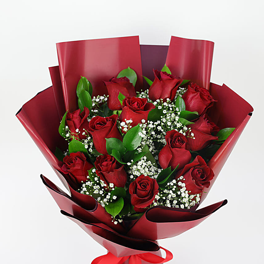 Bunch of Beautiful 12 Red Rose
