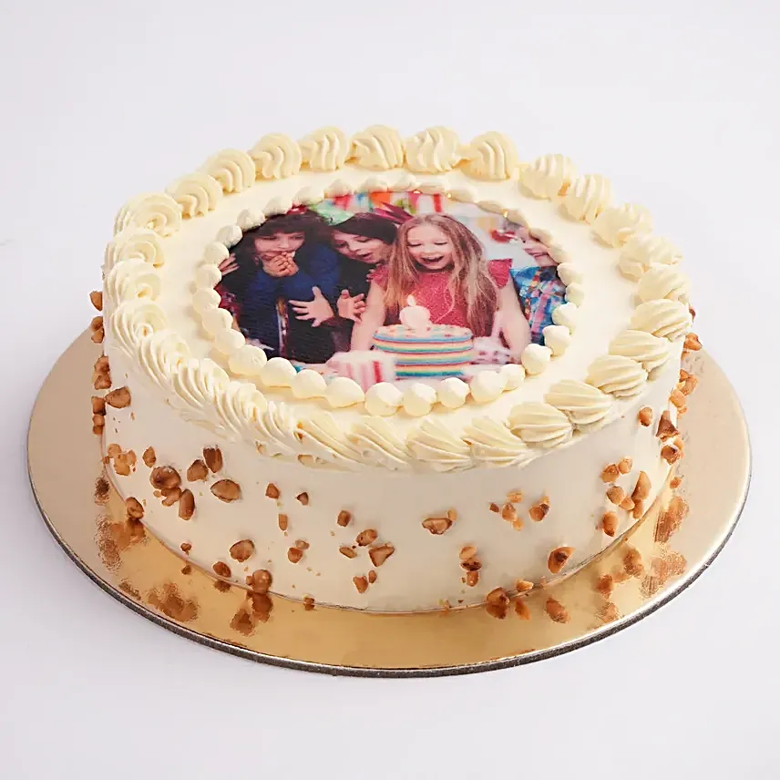 Butterscotch Birthday Photo Cake 1 Kg
