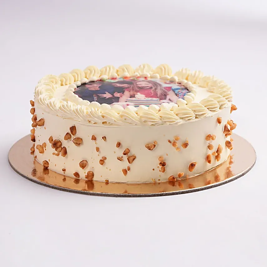 Butterscotch Birthday Photo Cake 1 Kg