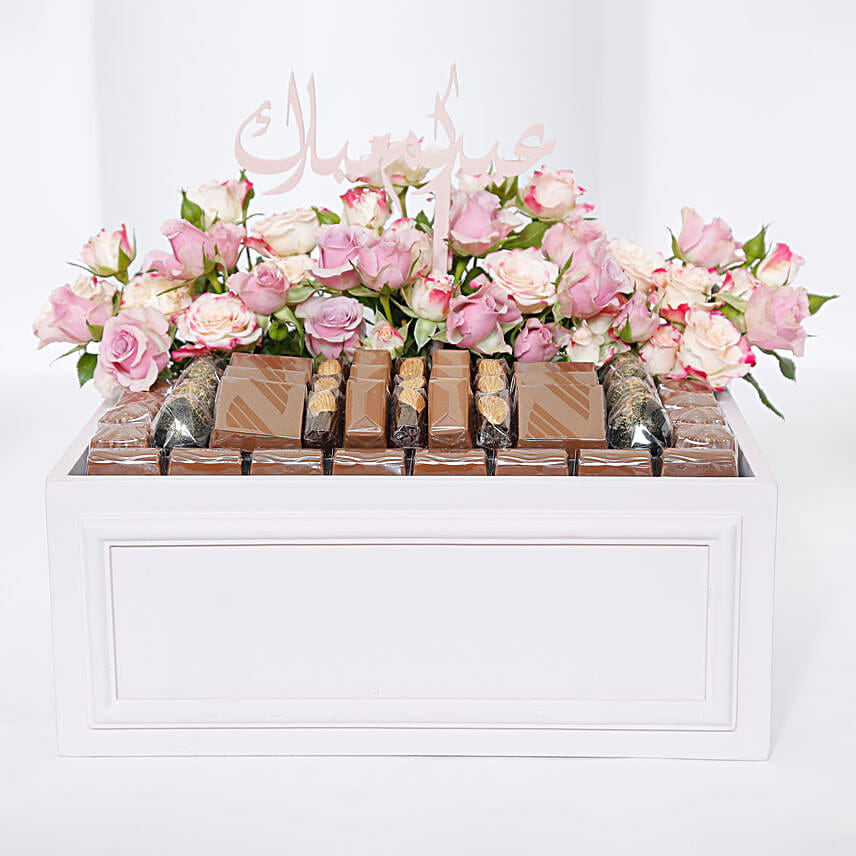 Eid Speacial Flower & Chocolates Arrangement