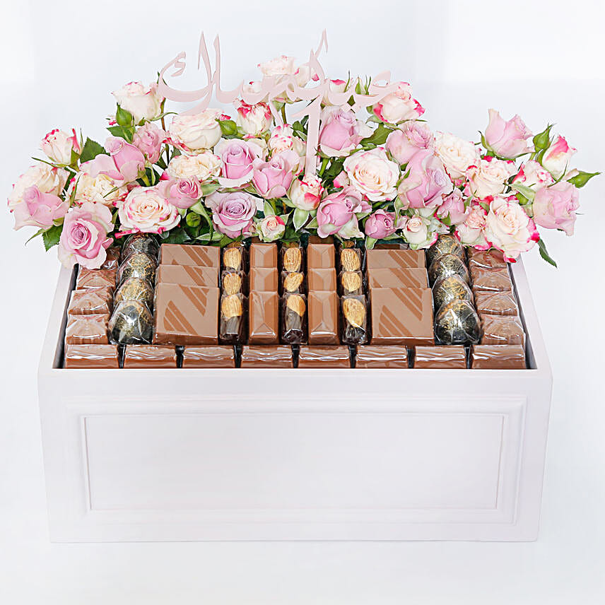 Eid Speacial Flower & Chocolates Arrangement