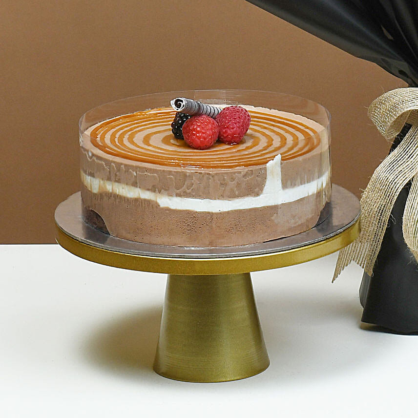 Elegant Plum Roses Cake Delight