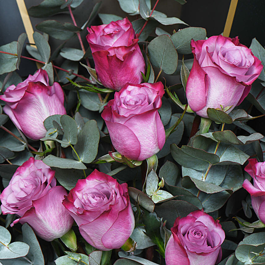 Enchanted Purple Roses and Cake Delight