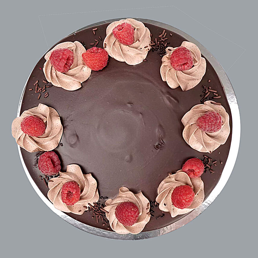 Fresh Chocolate Raspberry Cake Half Kg