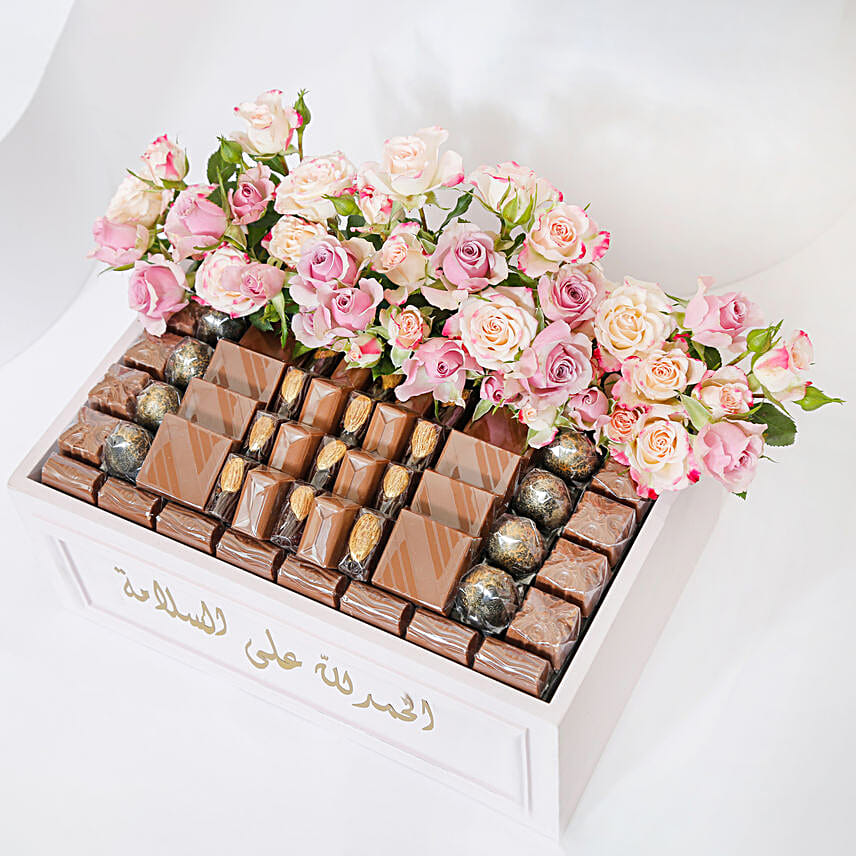 Get Well Soon Chocolate & Flower Arrangement