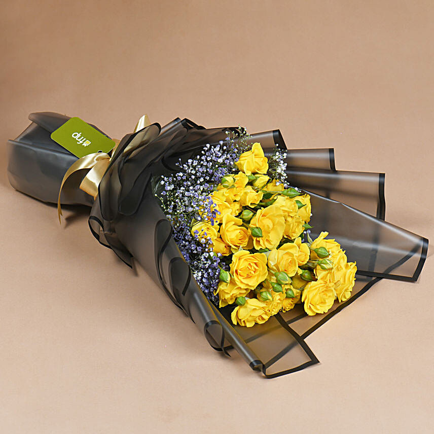 Golden Twilight Roses Bouquet
