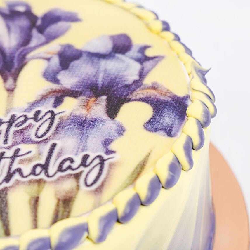 IRIS Flowers Birthday Chocolate Cake