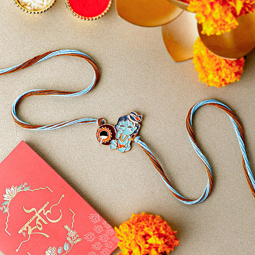 Makhan Chor Rakhi For Kids N Besan Ladoo Delight