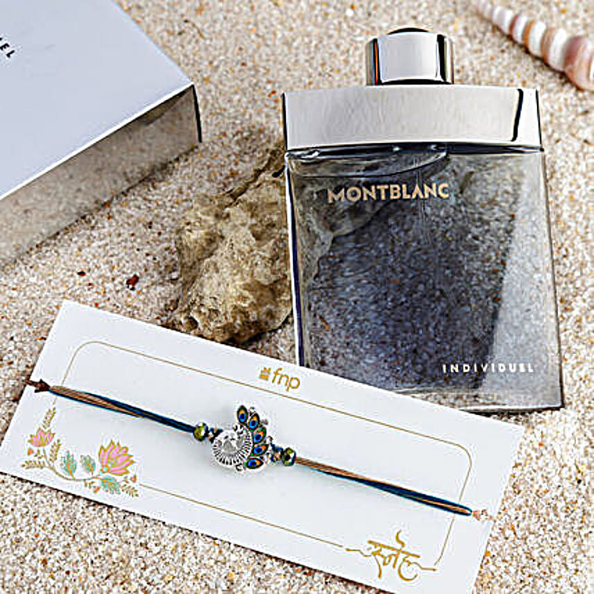 Peacock Elegance Rakhi N Montblanc Perfume