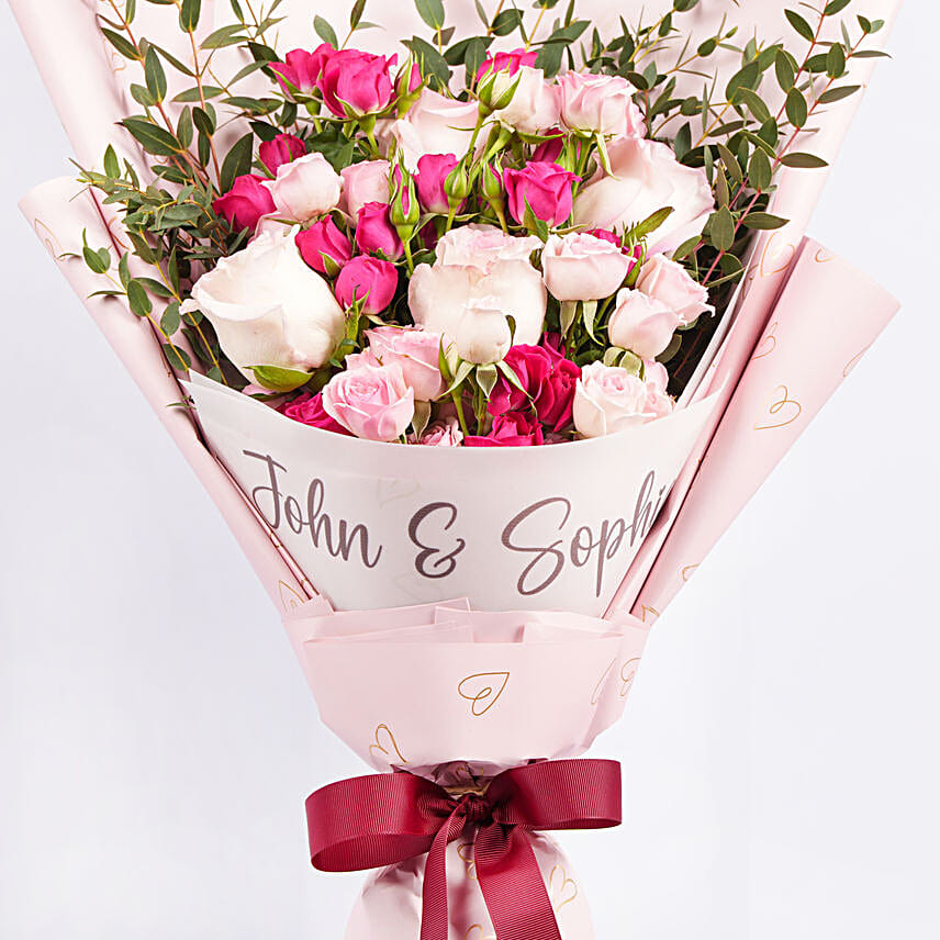 Personalised Name Anniversary Bouquet