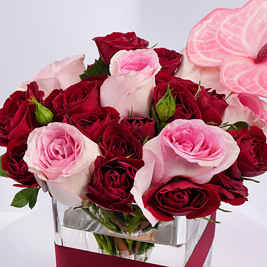 Serene Petal Harmony Vase Arrangement