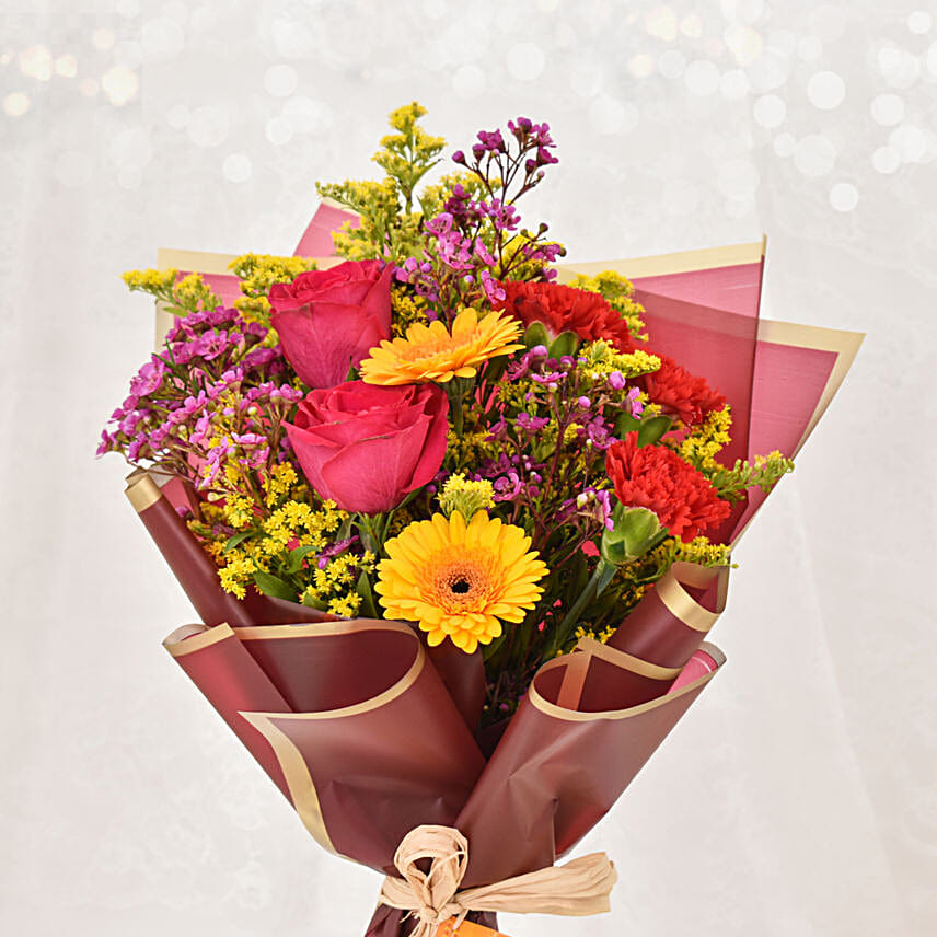 Sparks of Joy Diwali Flower Bouquet With Nuts