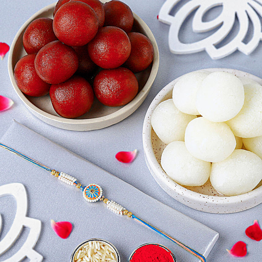The Royal Elegance Meenakari Rakhi N Sweets Combo