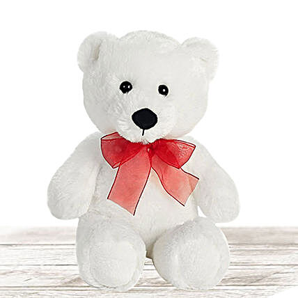 Lovable White Large Teddy Bear:Send Corporate Gifts to Qatar