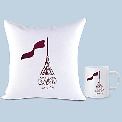 Cushion And Mug Combo For Qatar National Day