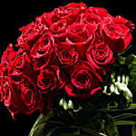 30 Stunning Red Roses Vase