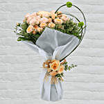10 Stems Loving Peach Roses Bouquet