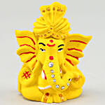 Pagdi Ganesha Idol With Cashews & Diyas