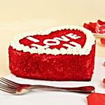 I Love You Heart Shape Red Velvet Cake