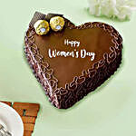 Womens Day Heart Shape Chocolate Cake