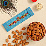Auspicious Kalash Rudraksha Rakhi And Healthy Almonds