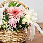 Basket Arrangement Of Gorgeous Flowers