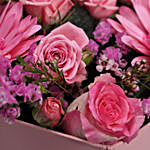Blissful Mixed Flowers Pink Heart Shaped Box