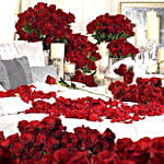 Dreamy 300 Red Roses And Candle Decor